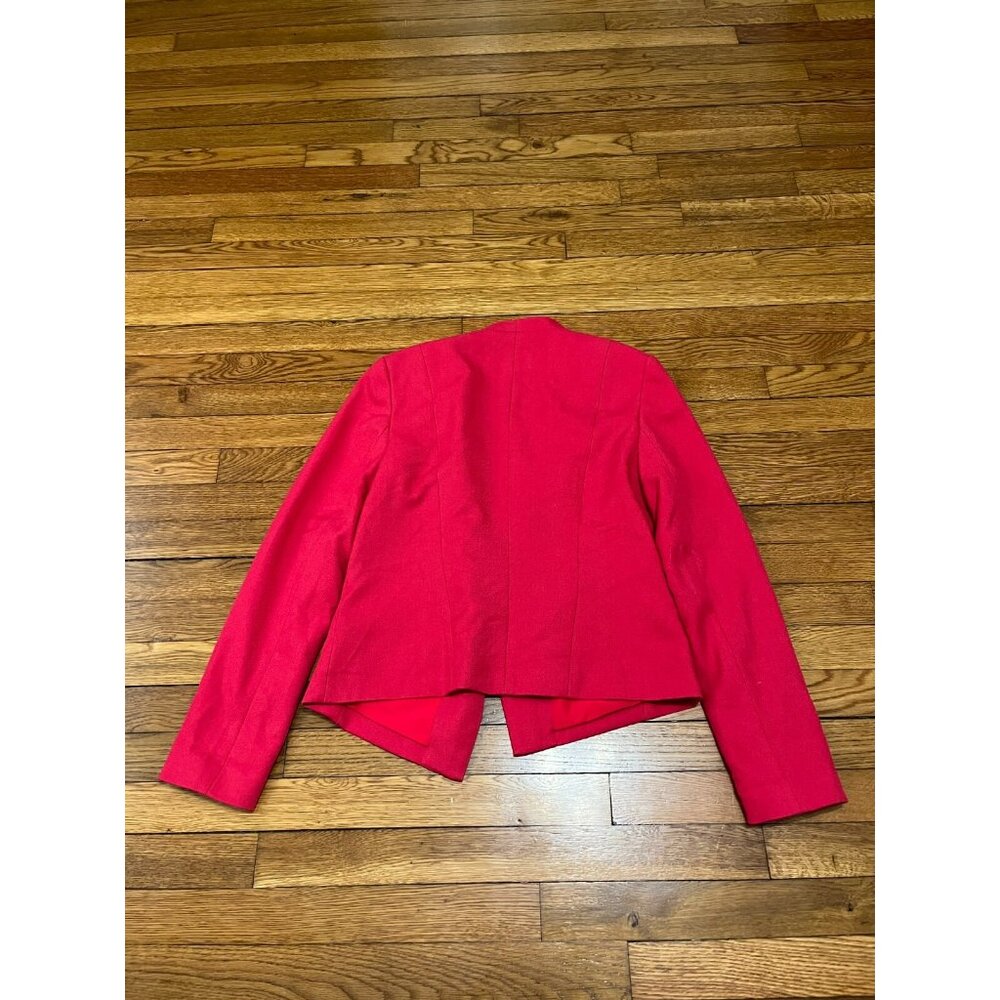 Banana Republic Red Collarless Blazer Women's Size 10 Front Clasp NWT $109.99 - Picture 5 of 5
